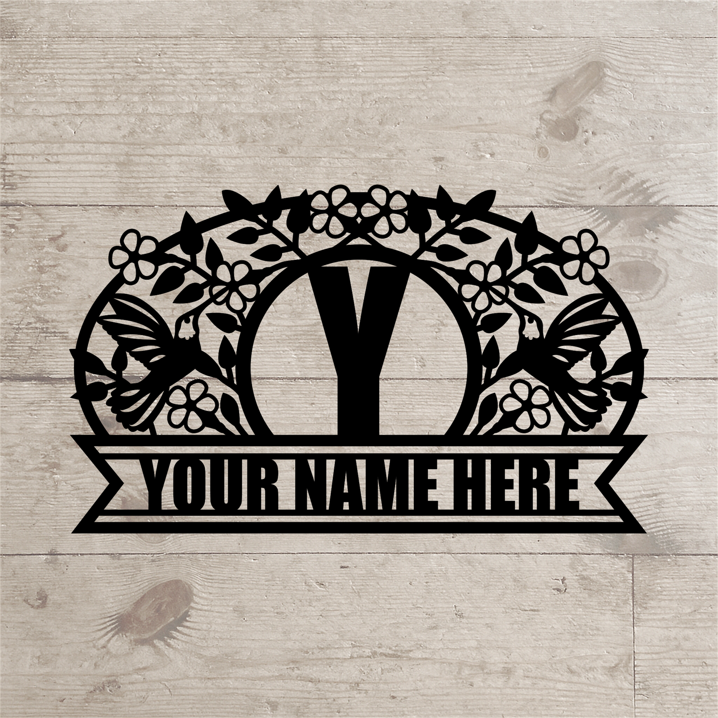 Garden Nameplate – Custom Floral & Garden Metal Sign