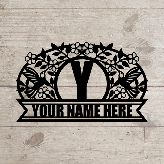 Garden Nameplate – Custom Floral & Garden Metal Sign