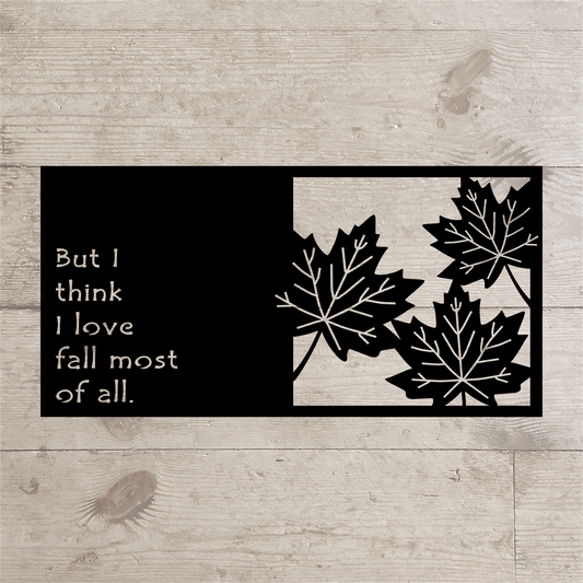 Fall Season Sign 2 – Rustic Autumn Quote Metal Porch or Entryway Decor